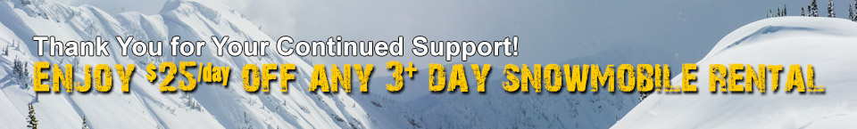 3+ Day Sled Rental Special with Alpine Country Rentals